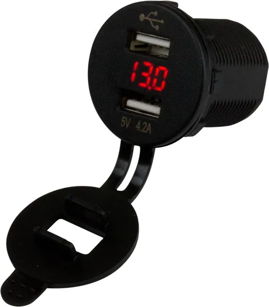 426517-1 – SEA DOG USB Outlet, Vehicle And Marine Use Wired Two 5 Volt/ 4.2 Amp USB 3.0 Outlet 8 To 32 Volt DC Input ...